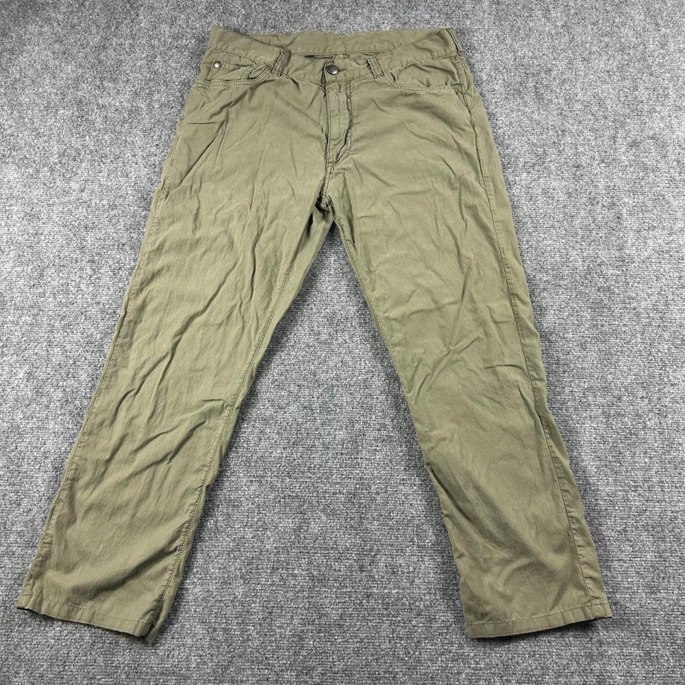 Canali 1934 Pants Mens 52 IT 32 US Olive Green Lyocell Cotton Italy‎ Luxury